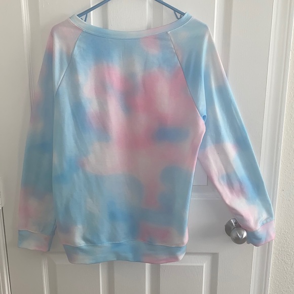 Pink & Blue Tie-dye Long Sleeve - Picture 3 of 4